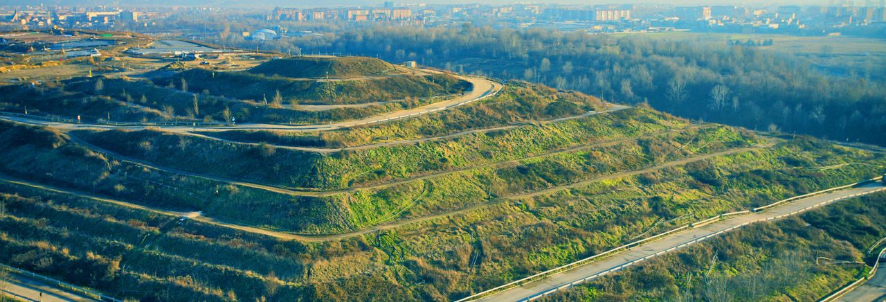 Vista aerea di un'ex discarica Iren 