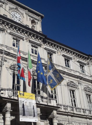 Facciata dell'edificio del Comune di Torino