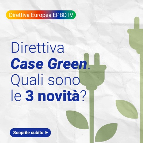 Cover di post LinkedIn con scritto "Direttiva Case Green. Quali sono le 3 novità?"