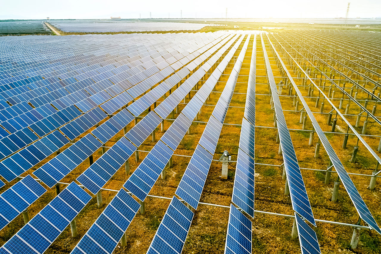 agrivoltaico - pannelli solari in campo coltivato