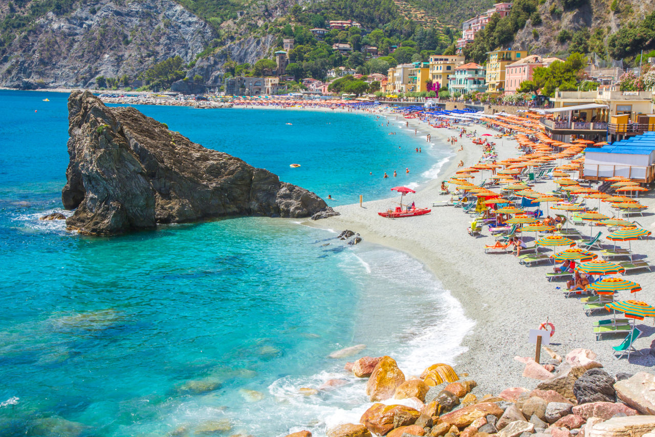 la spiaggia di Monterosso al Mare
