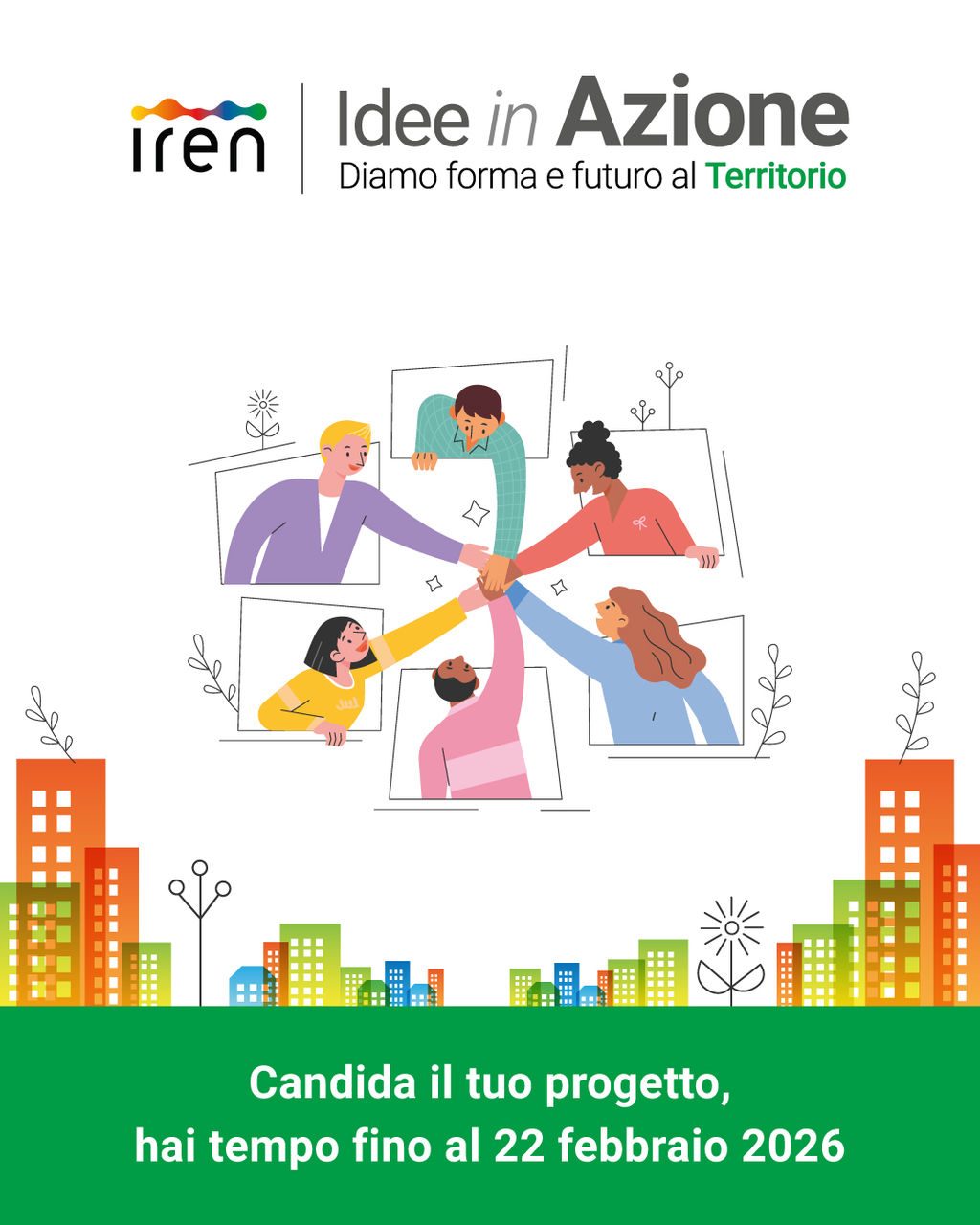 Locandina grafica di "Idee in Azione"