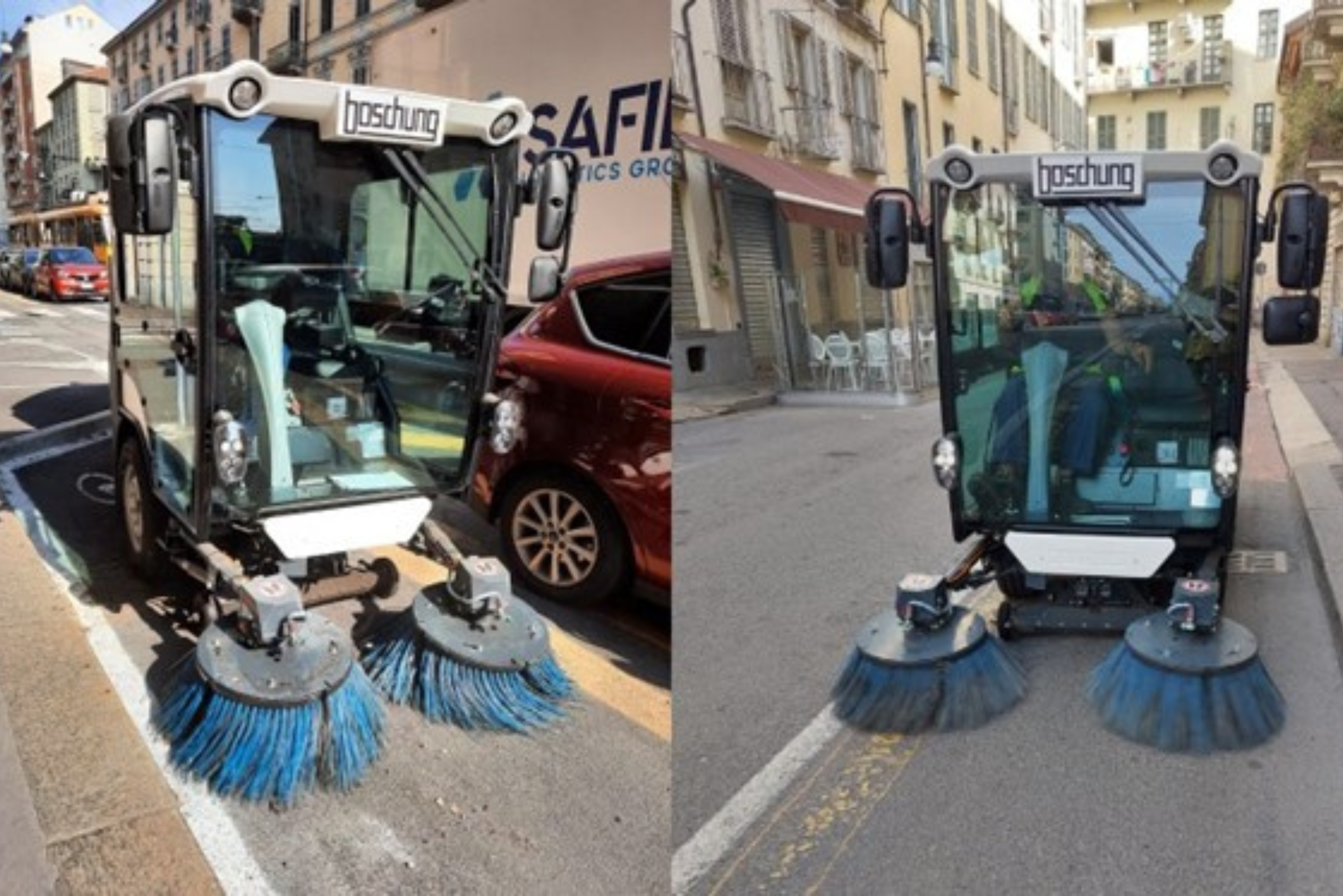 mezzi Iren per la pulizia delle piste ciclabili