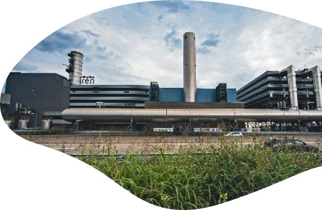 Impianto termoelettrico Torino Nord vista frontale